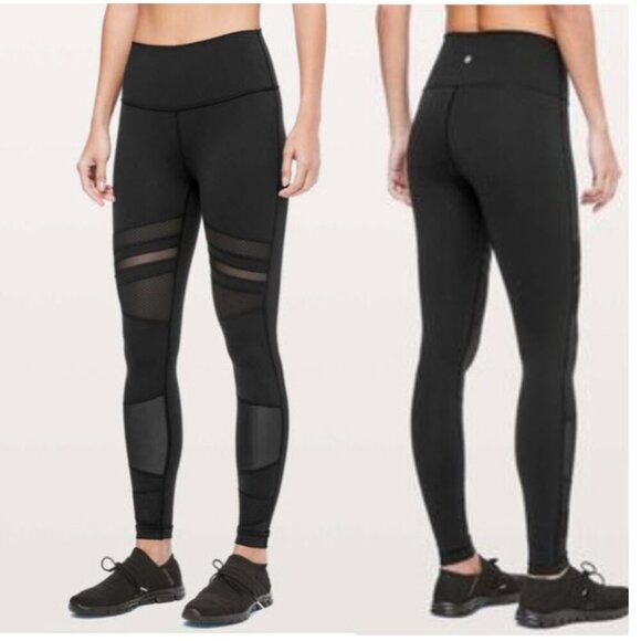 Lululemon Wunder Under high rise tight mix & mesh 28" Leggings - Picture 2 of 16